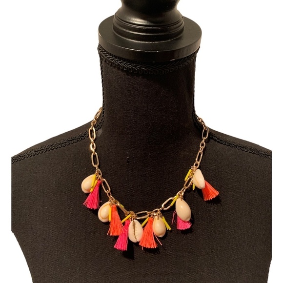 Nordstrom BP Seashell and Tassel Necklace NEW - Picture 1 of 3